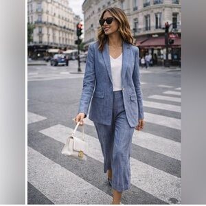 LOFT Chambray Blue Blazer SIZE 10